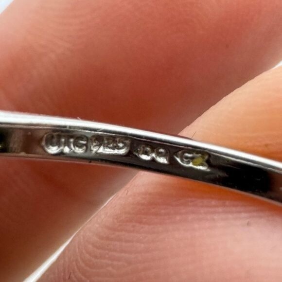 Sterling Silver Epiphany Platinum Clad Diamonique Ring size 9 Marquis 2 cttw - Picture 6 of 8